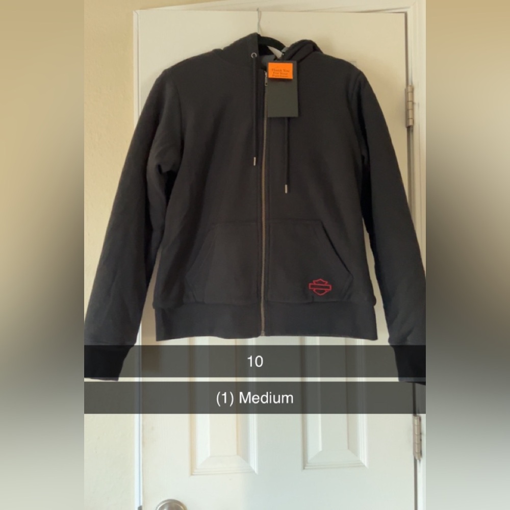 BNWT Harley Davidson Sherpa Lined Zip up Hoodie